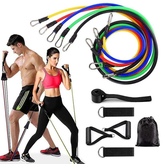 11-Piece Set Power Resistance Bands Equipment for Men and Women