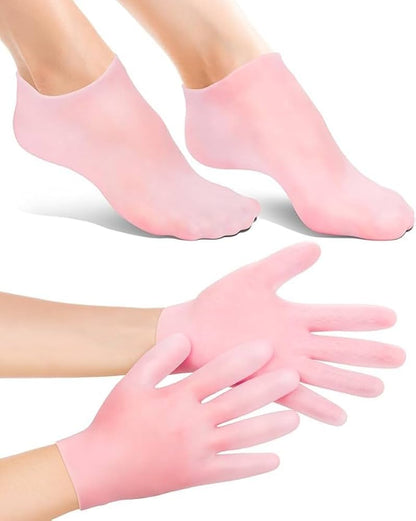 Silicone Moisturizing Soft Gel Gloves And Socks