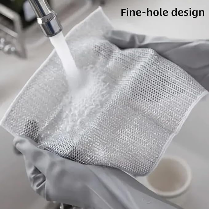 10PCS Non-Scratch Wire Dishcloth, Dishwashing Rags