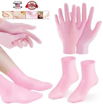 Silicone Moisturizing Soft Gel Gloves And Socks